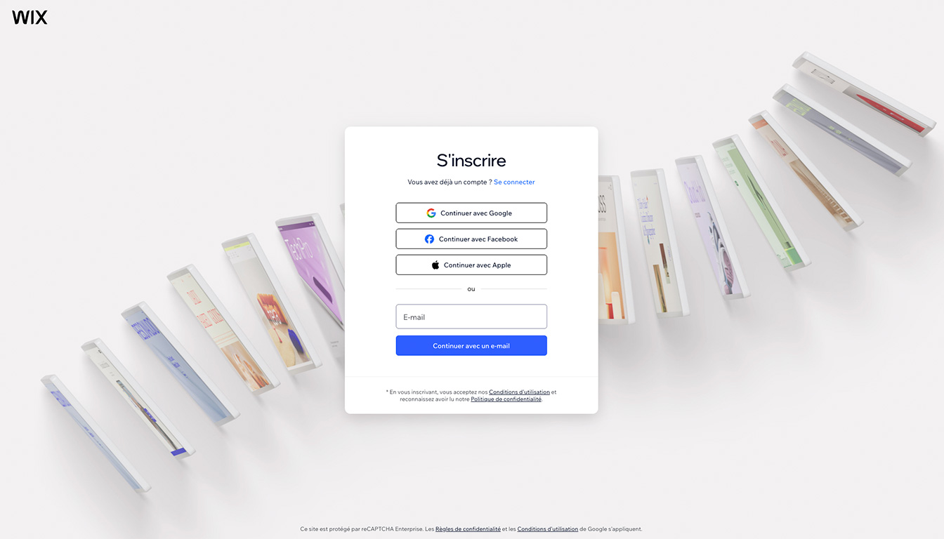 Wix mon compte se connecter — tableau de bord Wix gestion de site